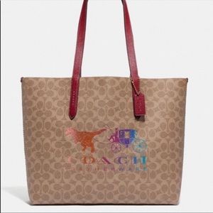 Rexy and Carriage print tote